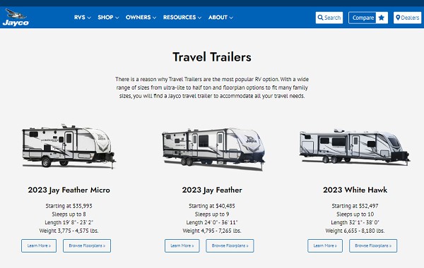 worst travel trailer brands 2022