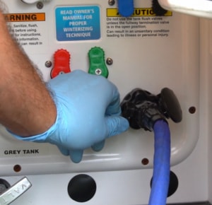 Waste-pipe-clogging-of-RV-toilet