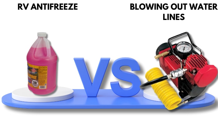 Blowing Out RV Water Lines vs Antifreeze Comparison