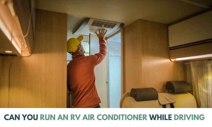 can you run an rv air conditioner while driving