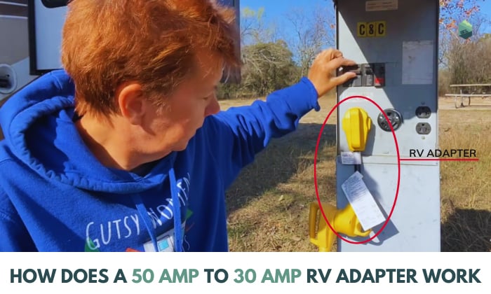 how does a 50 amp to 30 amp rv adapter work