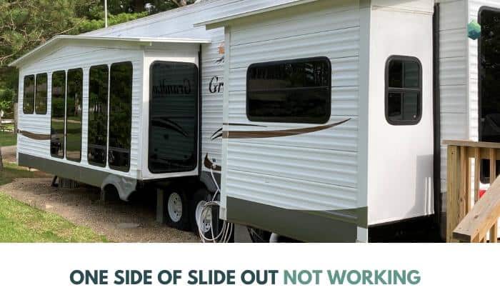 one side of slide out not working